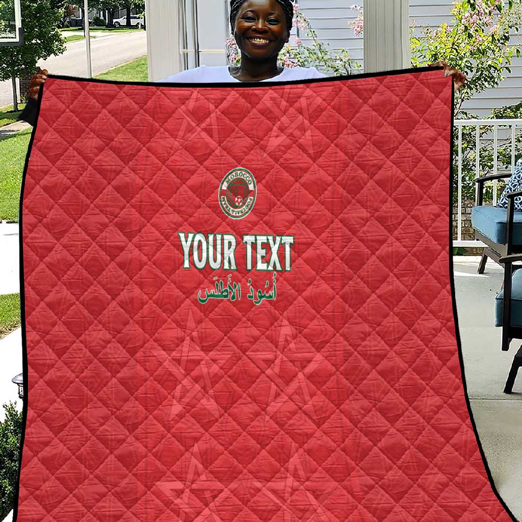Custom Morocco Football Quilt Allez les Lions de lAtlas LT15