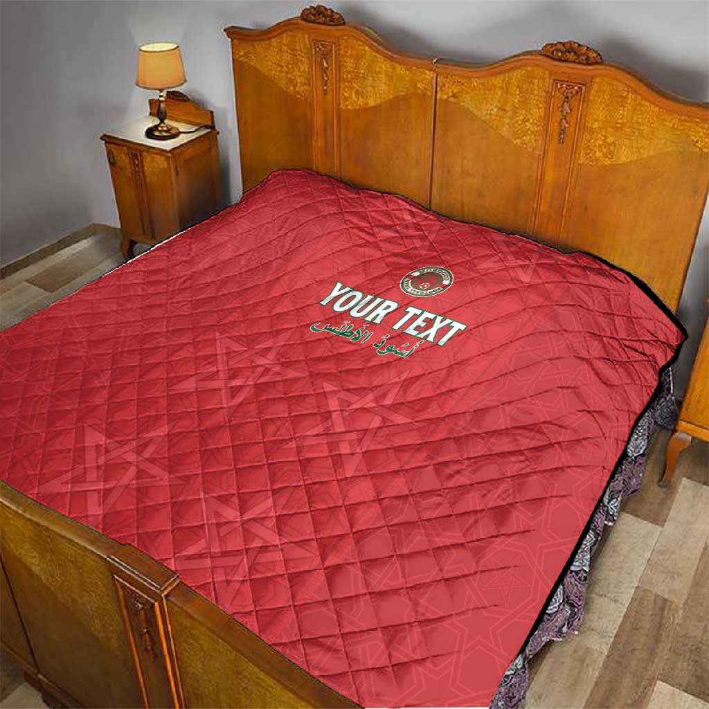 Custom Morocco Football Quilt Allez les Lions de lAtlas LT15