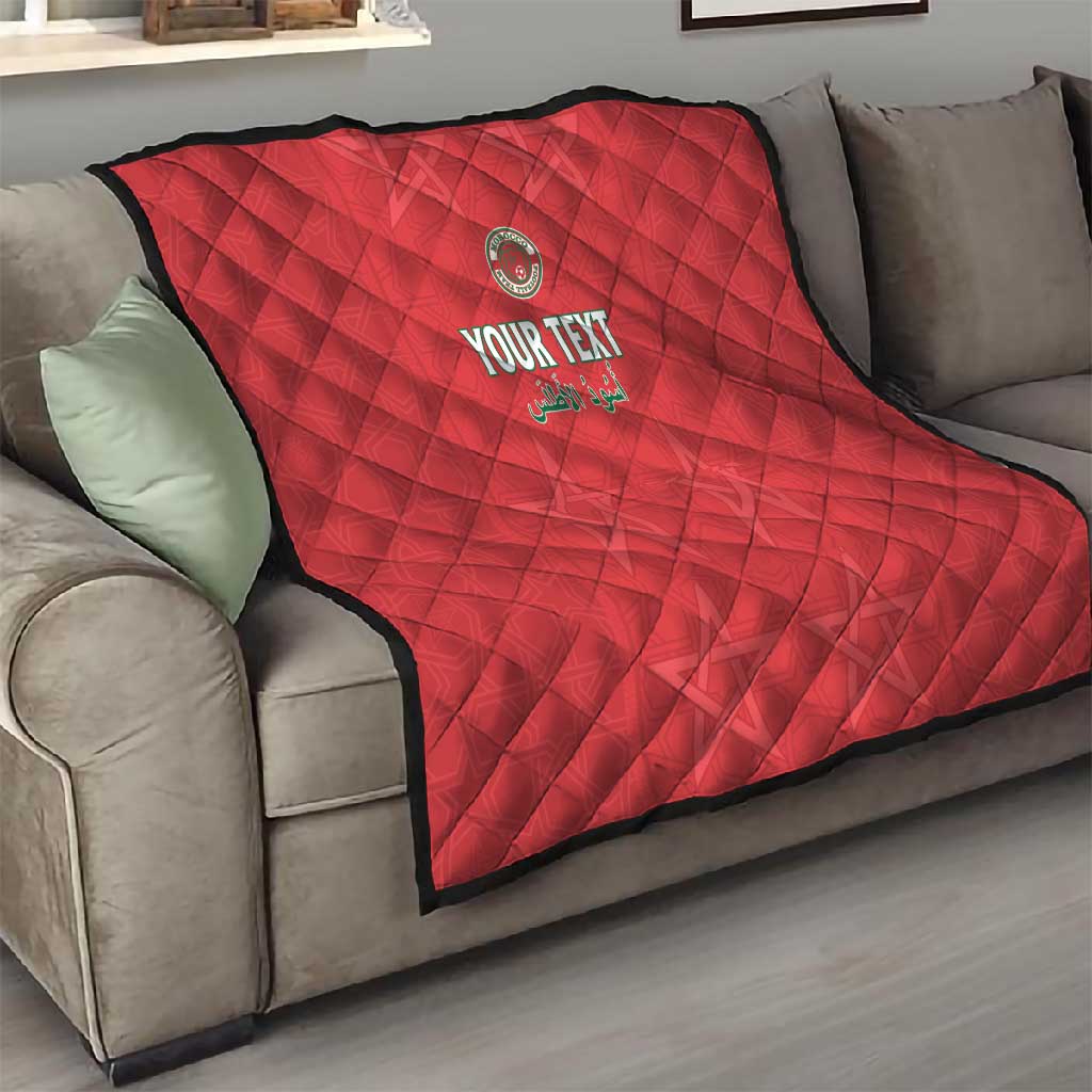 Custom Morocco Football Quilt Allez les Lions de lAtlas LT15