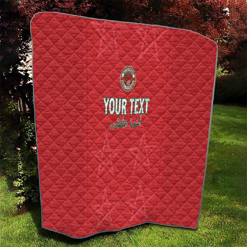 Custom Morocco Football Quilt Allez les Lions de lAtlas LT15