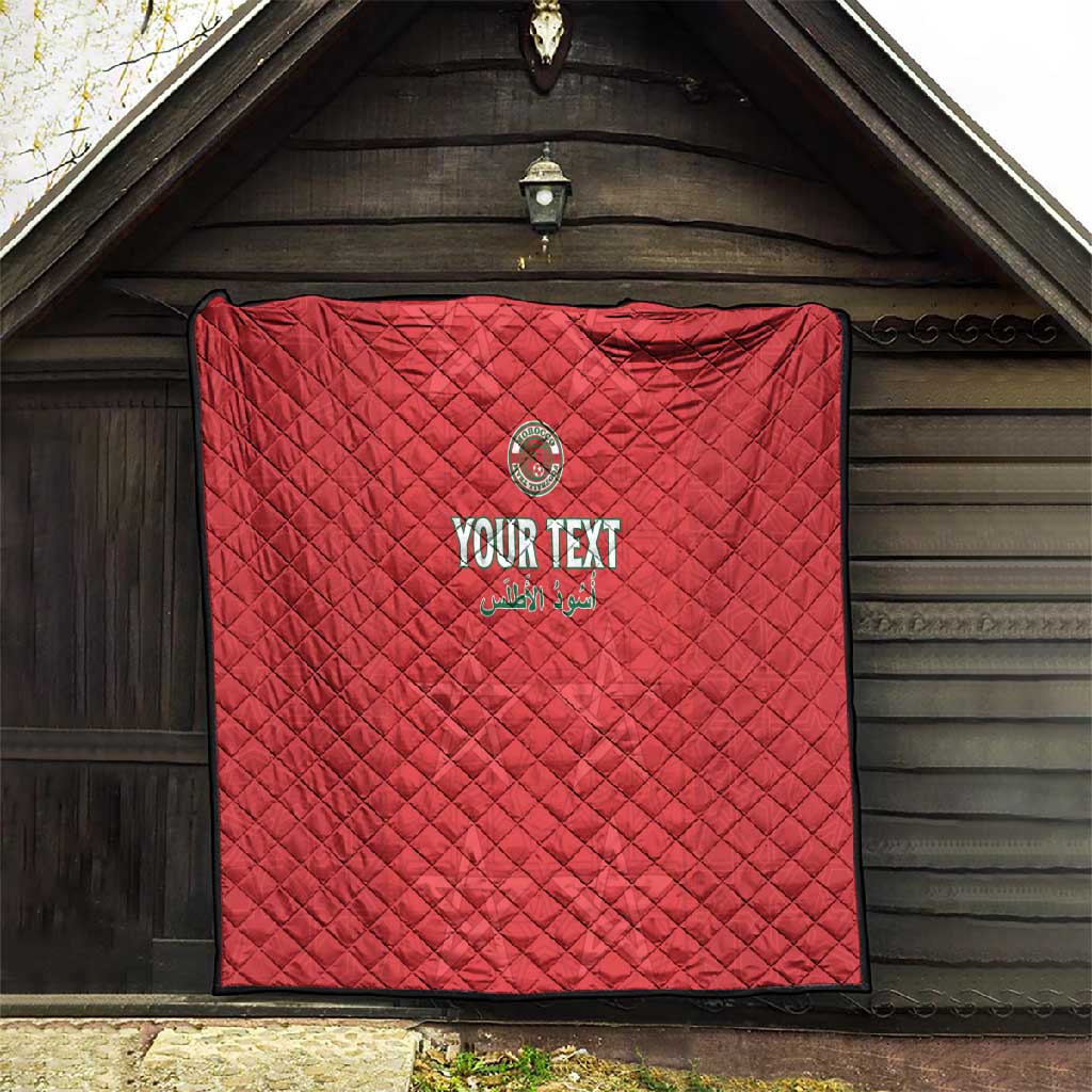 Custom Morocco Football Quilt Allez les Lions de lAtlas LT15