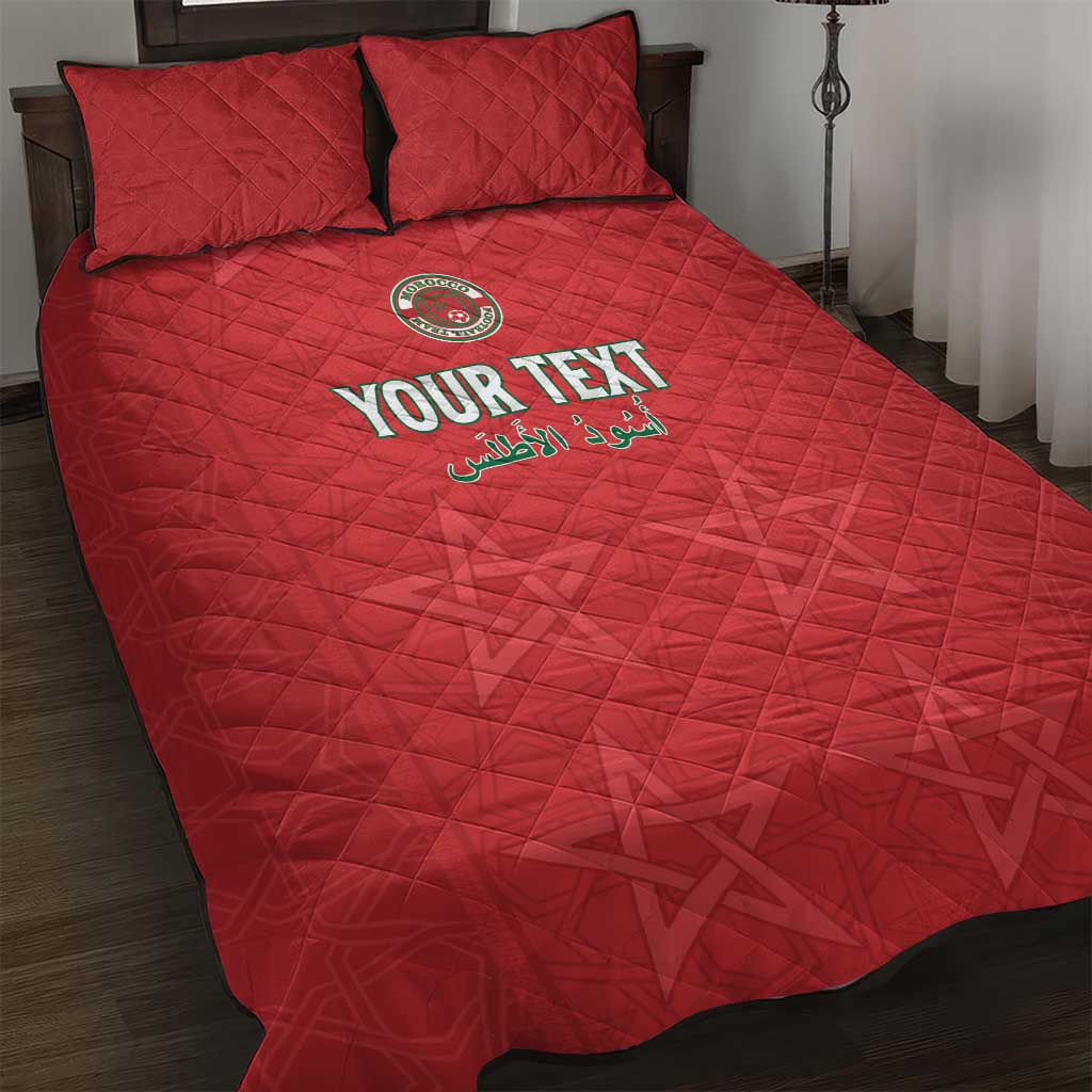 Custom Morocco Football Quilt Bed Set Allez les Lions de lAtlas LT15