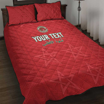 Custom Morocco Football Quilt Bed Set Allez les Lions de lAtlas LT15