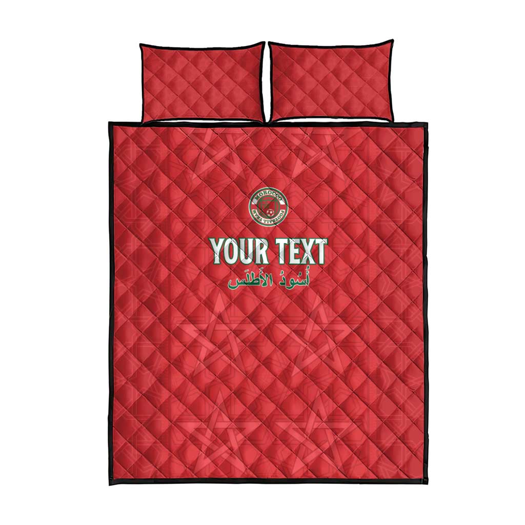Custom Morocco Football Quilt Bed Set Allez les Lions de lAtlas LT15