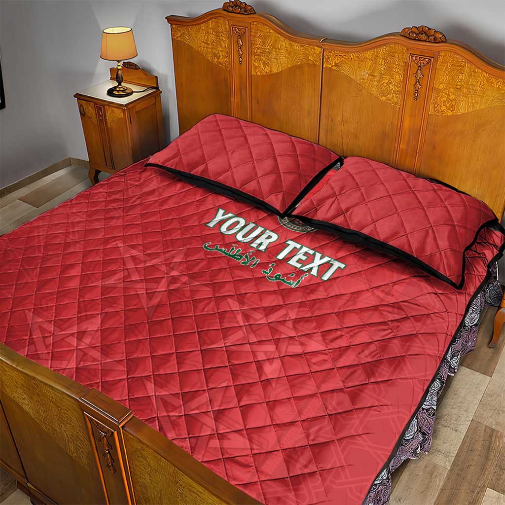Custom Morocco Football Quilt Bed Set Allez les Lions de lAtlas LT15