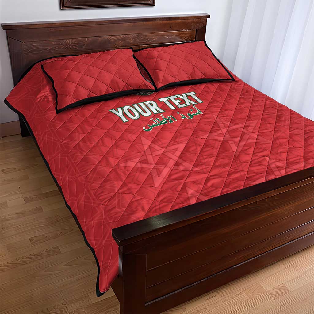 Custom Morocco Football Quilt Bed Set Allez les Lions de lAtlas LT15