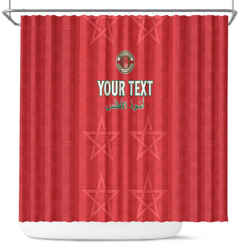 Custom Morocco Football Shower Curtain Dima Maghrib LT15