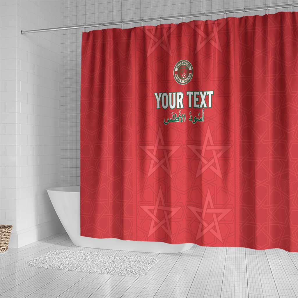 Custom Morocco Football Shower Curtain Dima Maghrib LT15