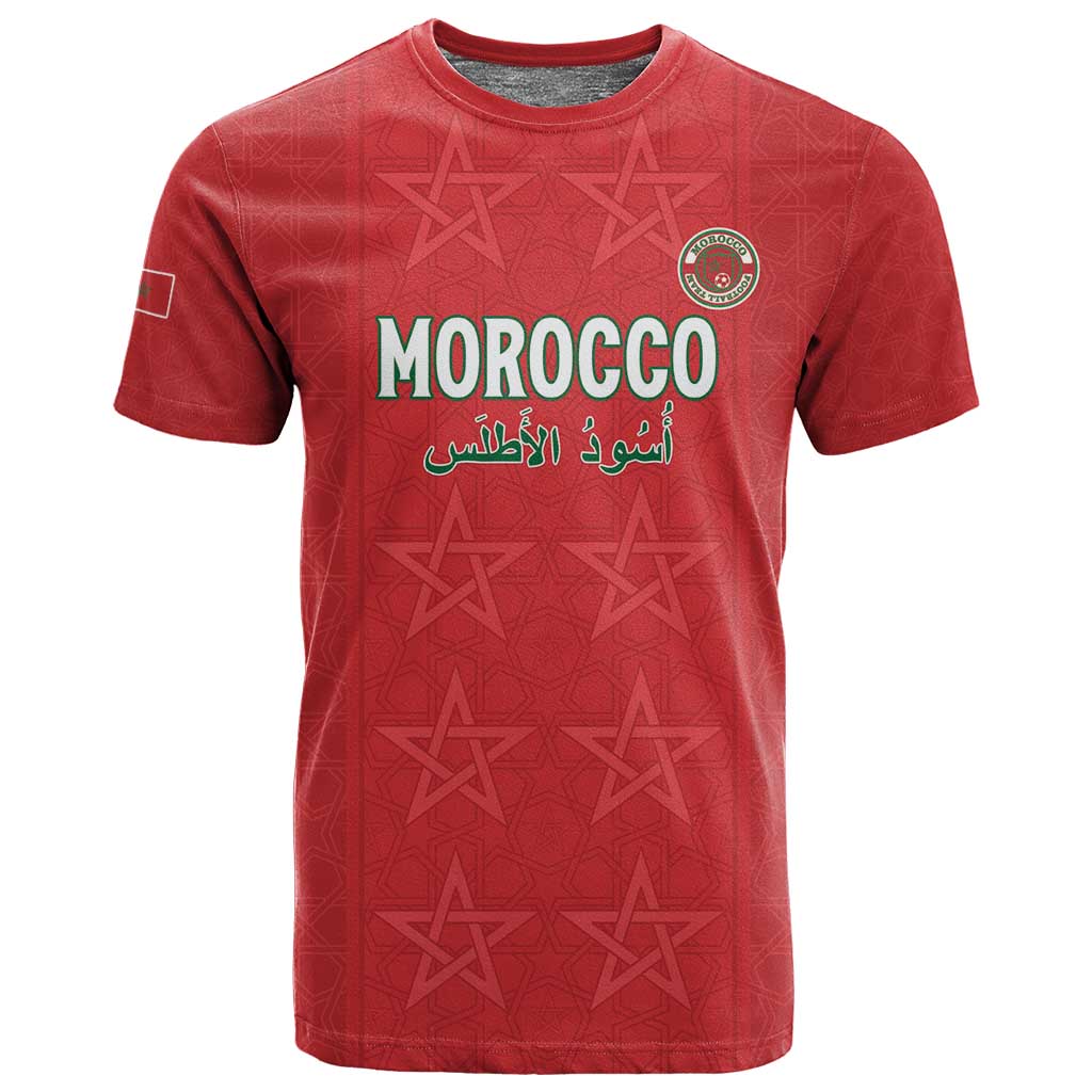 Custom Morocco Football T shirt Allez les Lions de lAtlas LT15
