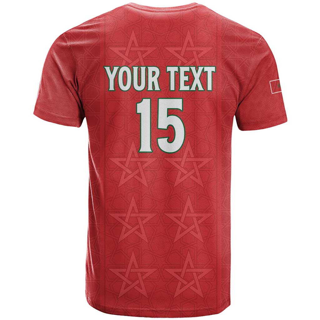 Custom Morocco Football T shirt Allez les Lions de lAtlas LT15