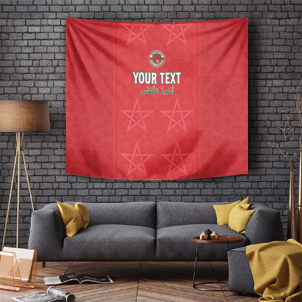 Custom Morocco Football Tapestry Allez les Lions de lAtlas LT15