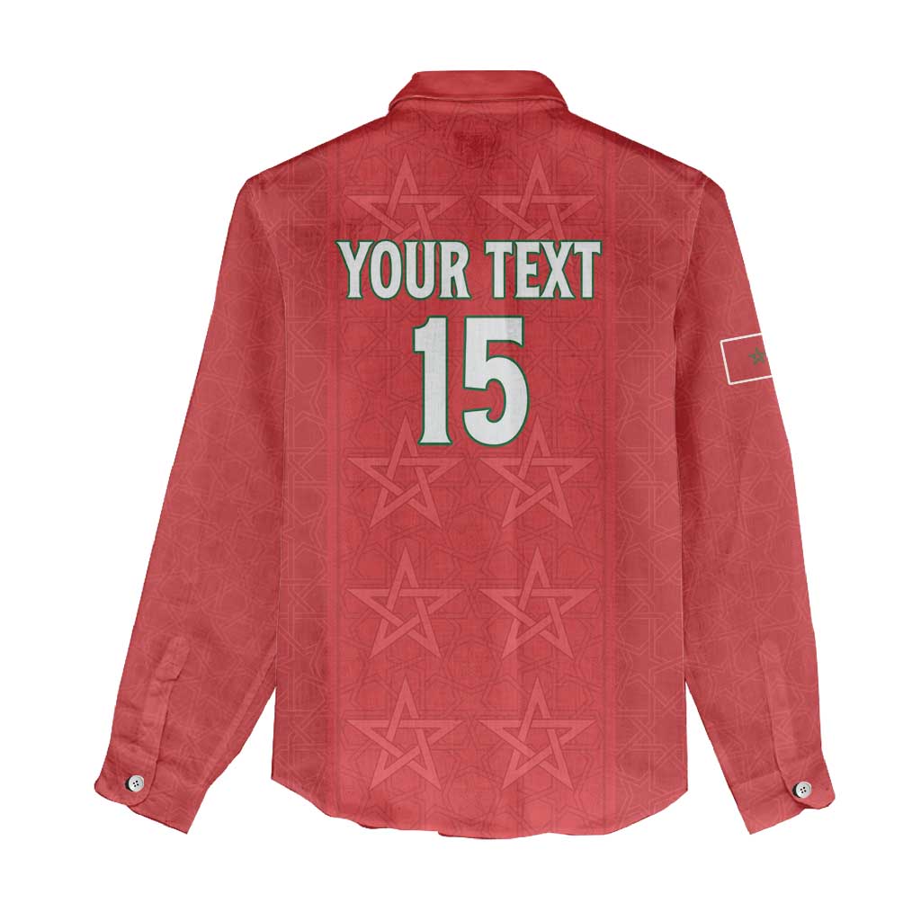 Custom Morocco Football Women Casual Shirt Allez les Lions de lAtlas LT15