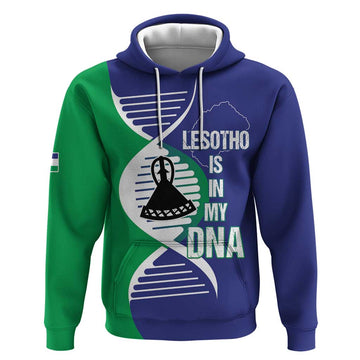 Lesotho Is In My DNA Hoodie Lesotho Map and Coat Of Arms LT15