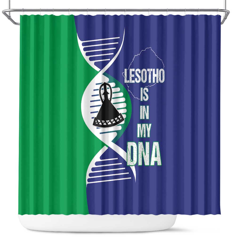 Lesotho Is In My DNA Shower Curtain Lesotho Map and Coat Of Arms LT15