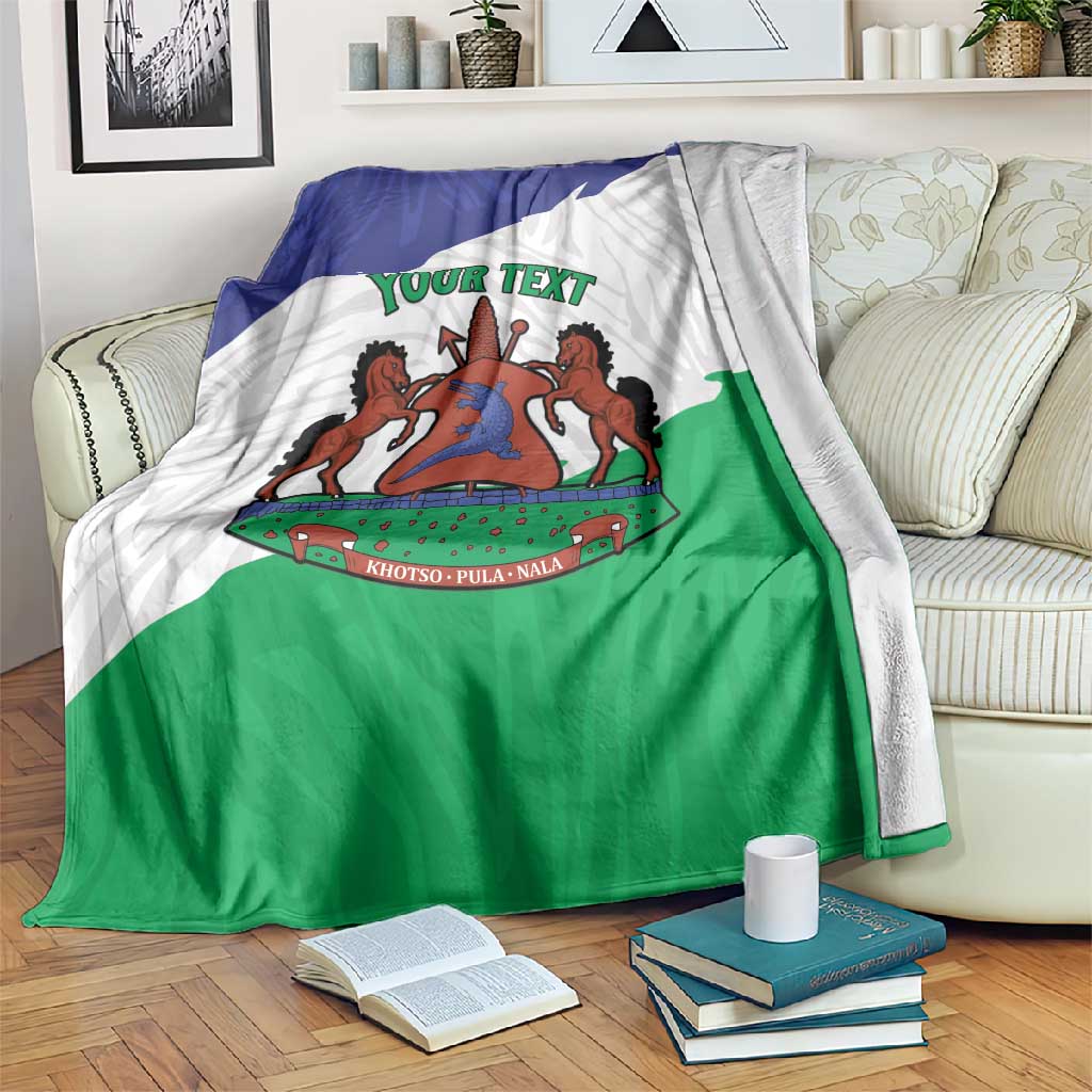 Personalised Afro Lesotho Blanket Coat Of Arms With Map - Grunge Style LT15