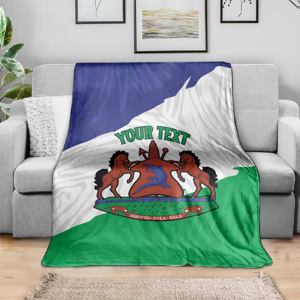 Personalised Afro Lesotho Blanket Coat Of Arms With Map - Grunge Style LT15
