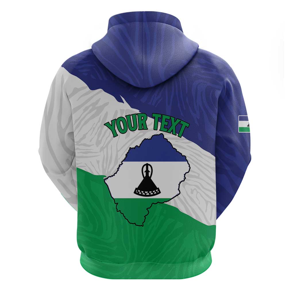 Personalised Lesotho Hoodie Coat Of Arms With Map LT15
