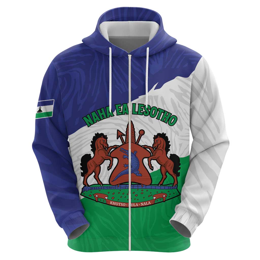 Personalised Lesotho Hoodie Coat Of Arms With Map LT15