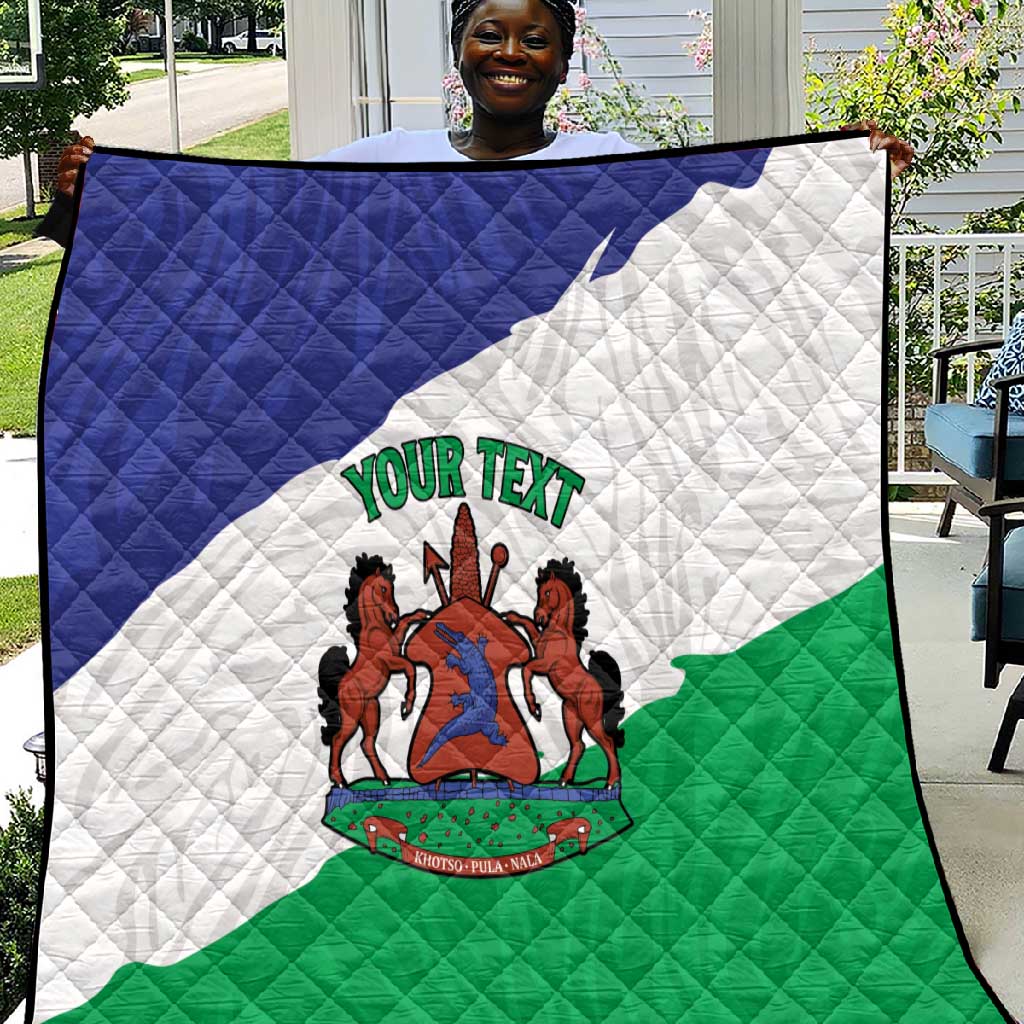 Personalised Afro Lesotho Quilt Coat Of Arms With Map - Grunge Style LT15