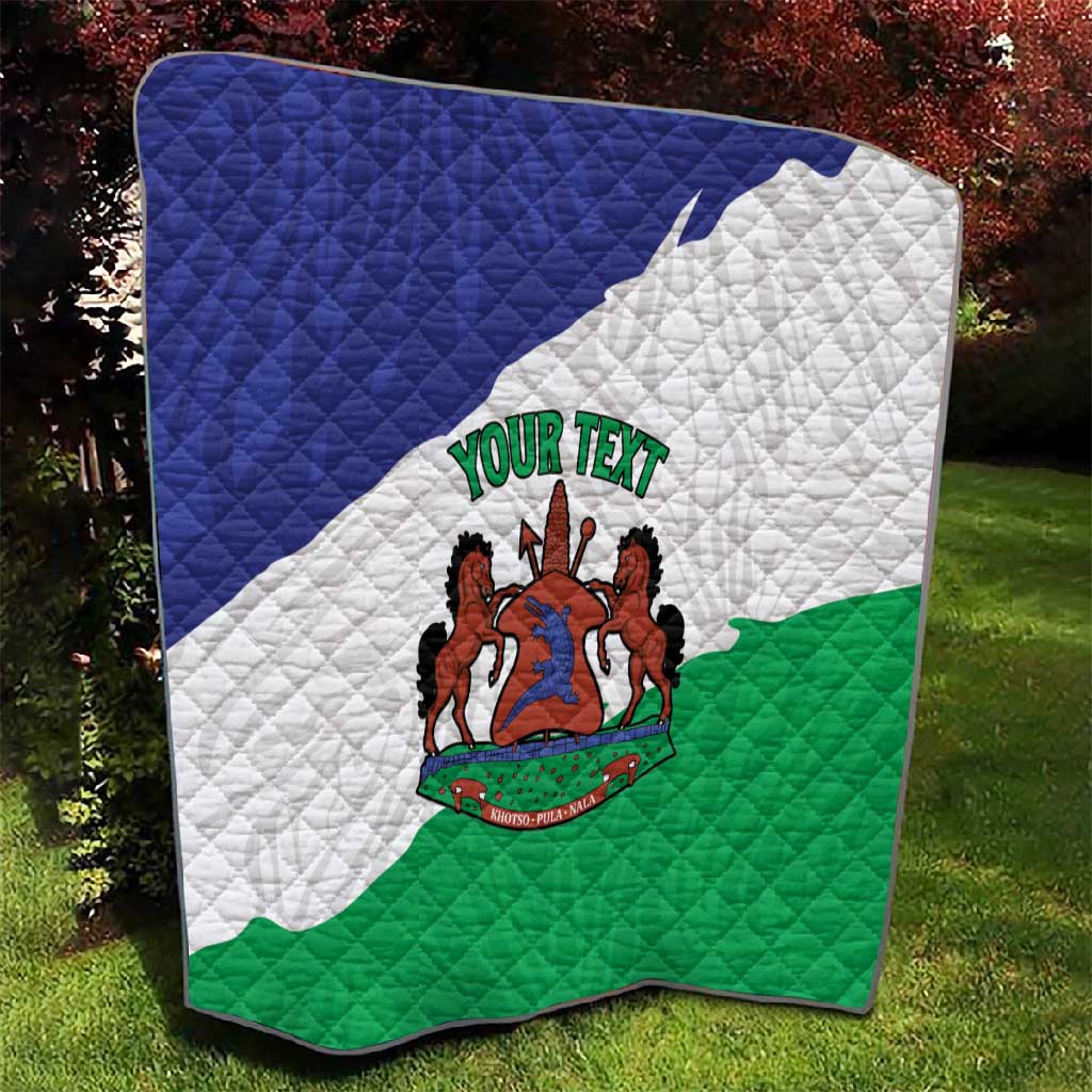 Personalised Afro Lesotho Quilt Coat Of Arms With Map - Grunge Style LT15