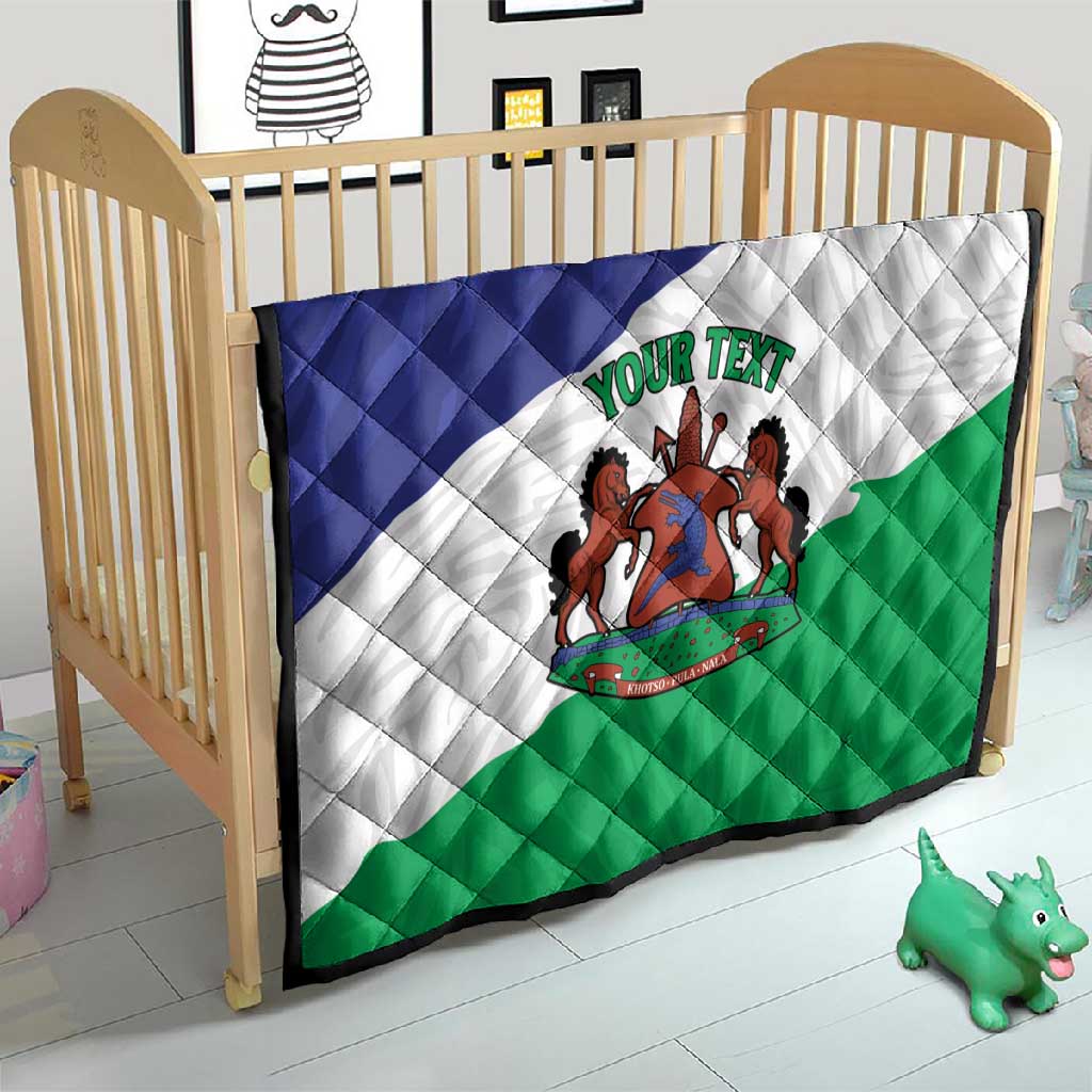 Personalised Afro Lesotho Quilt Coat Of Arms With Map - Grunge Style LT15