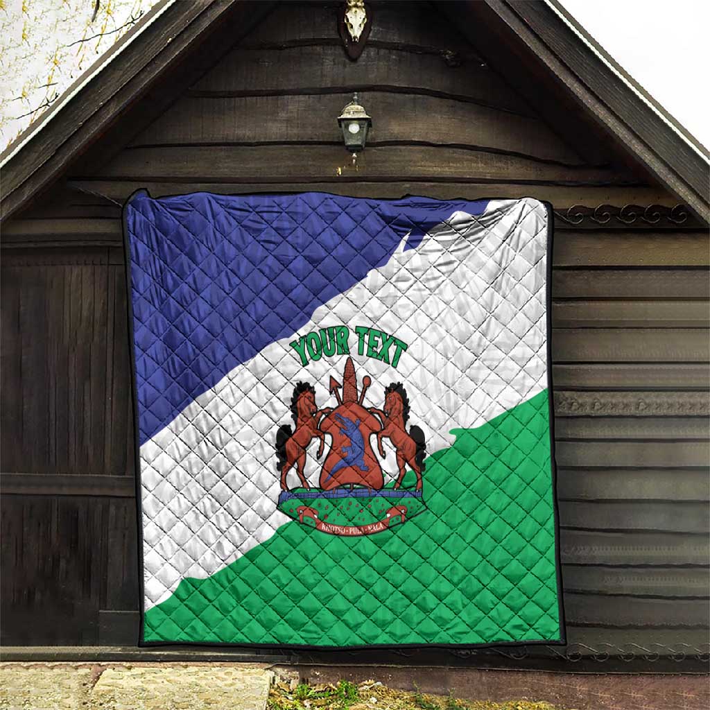 Personalised Afro Lesotho Quilt Coat Of Arms With Map - Grunge Style LT15