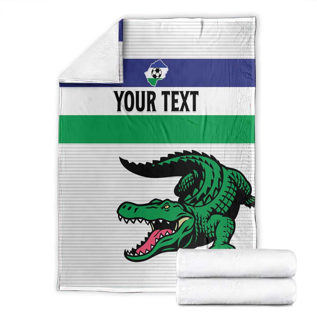 Custom Lesotho Football Blanket Go Likuena Go LT15