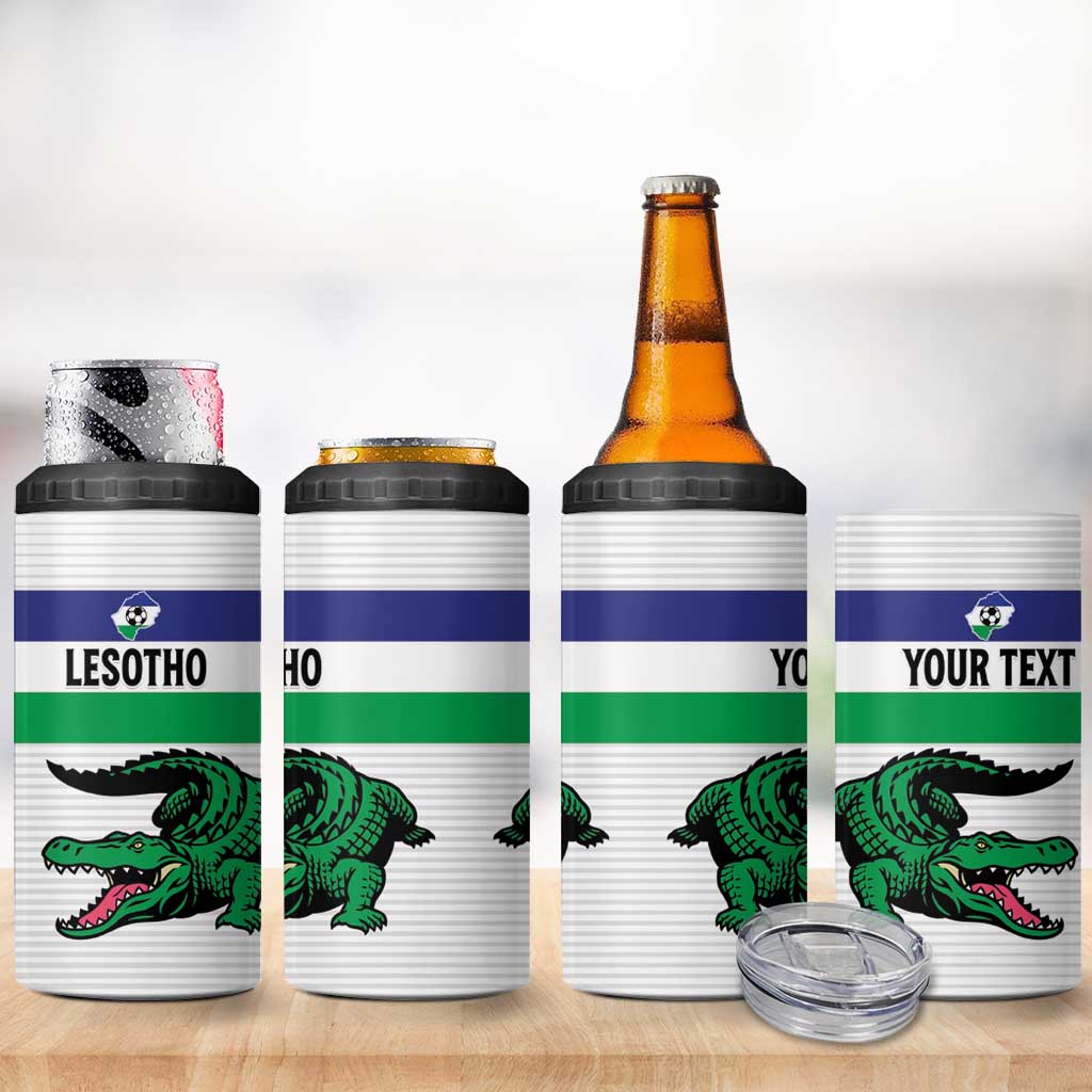 Custom Lesotho Football 4 in 1 Can Cooler Tumbler Go Likuena Go LT15