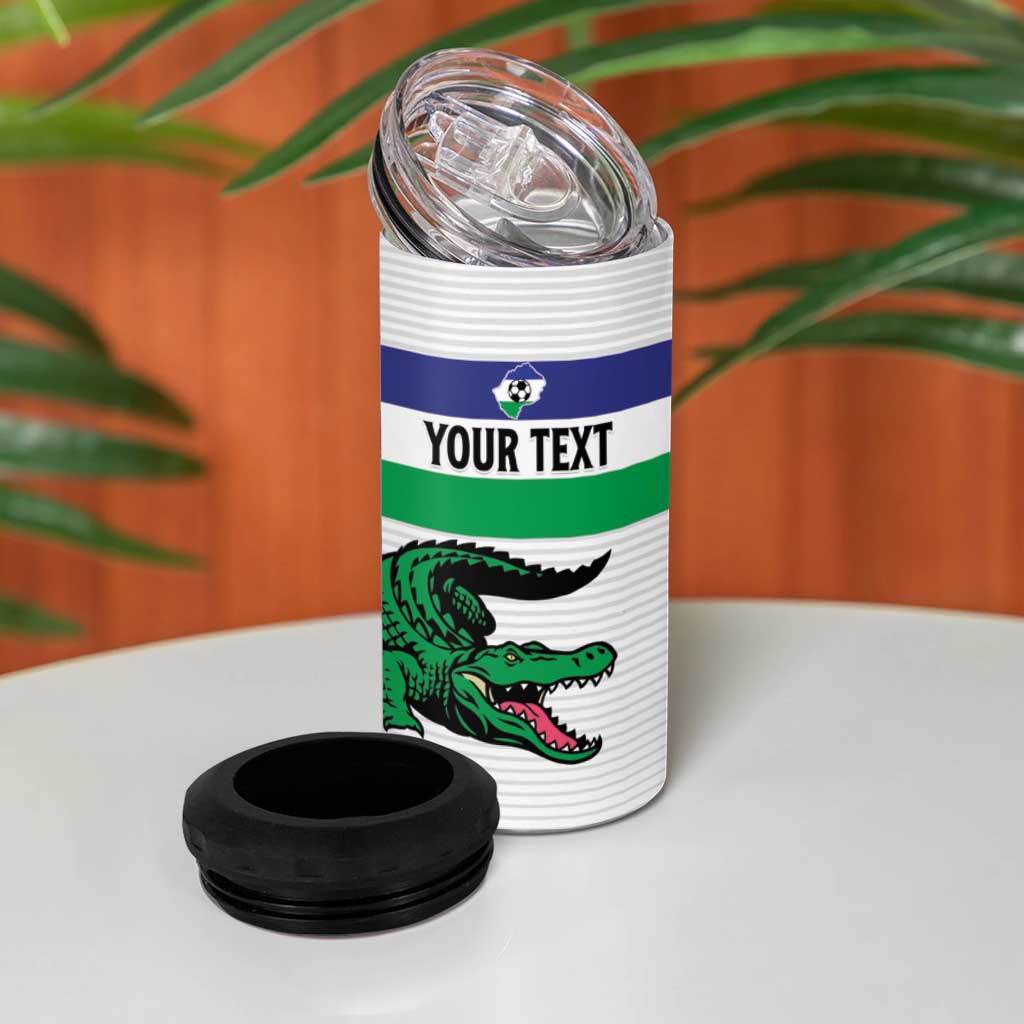 Custom Lesotho Football 4 in 1 Can Cooler Tumbler Go Likuena Go LT15