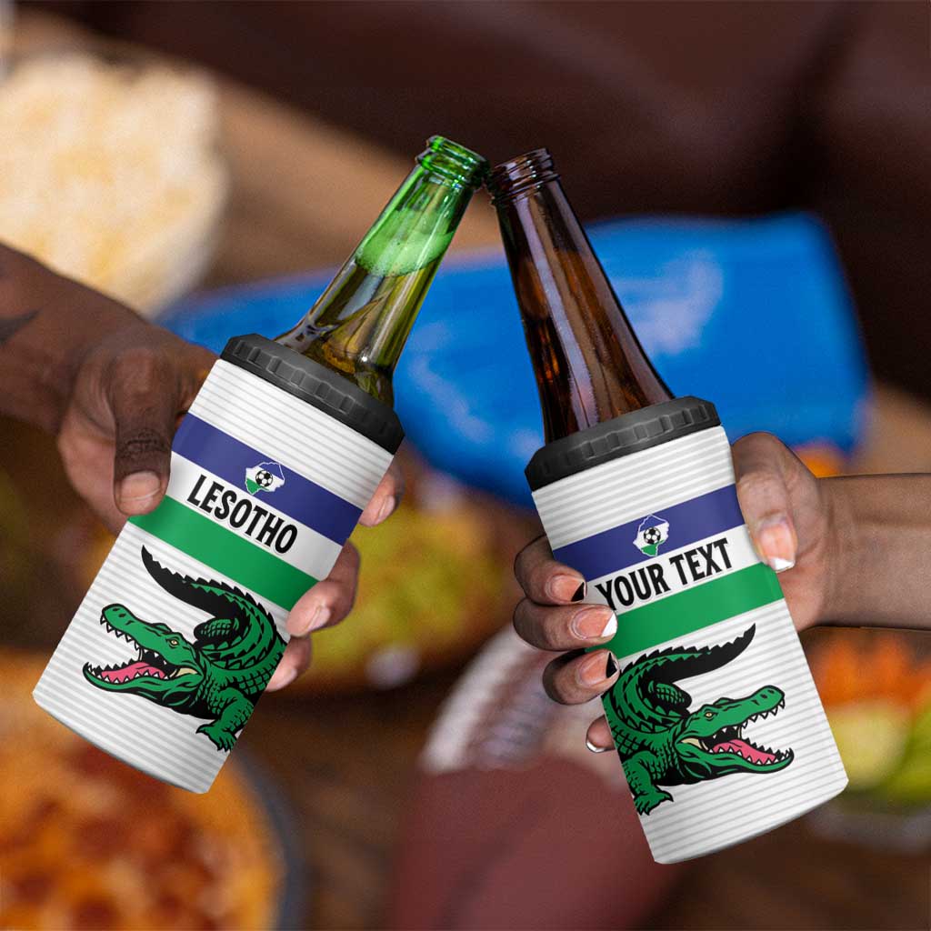 Custom Lesotho Football 4 in 1 Can Cooler Tumbler Go Likuena Go LT15