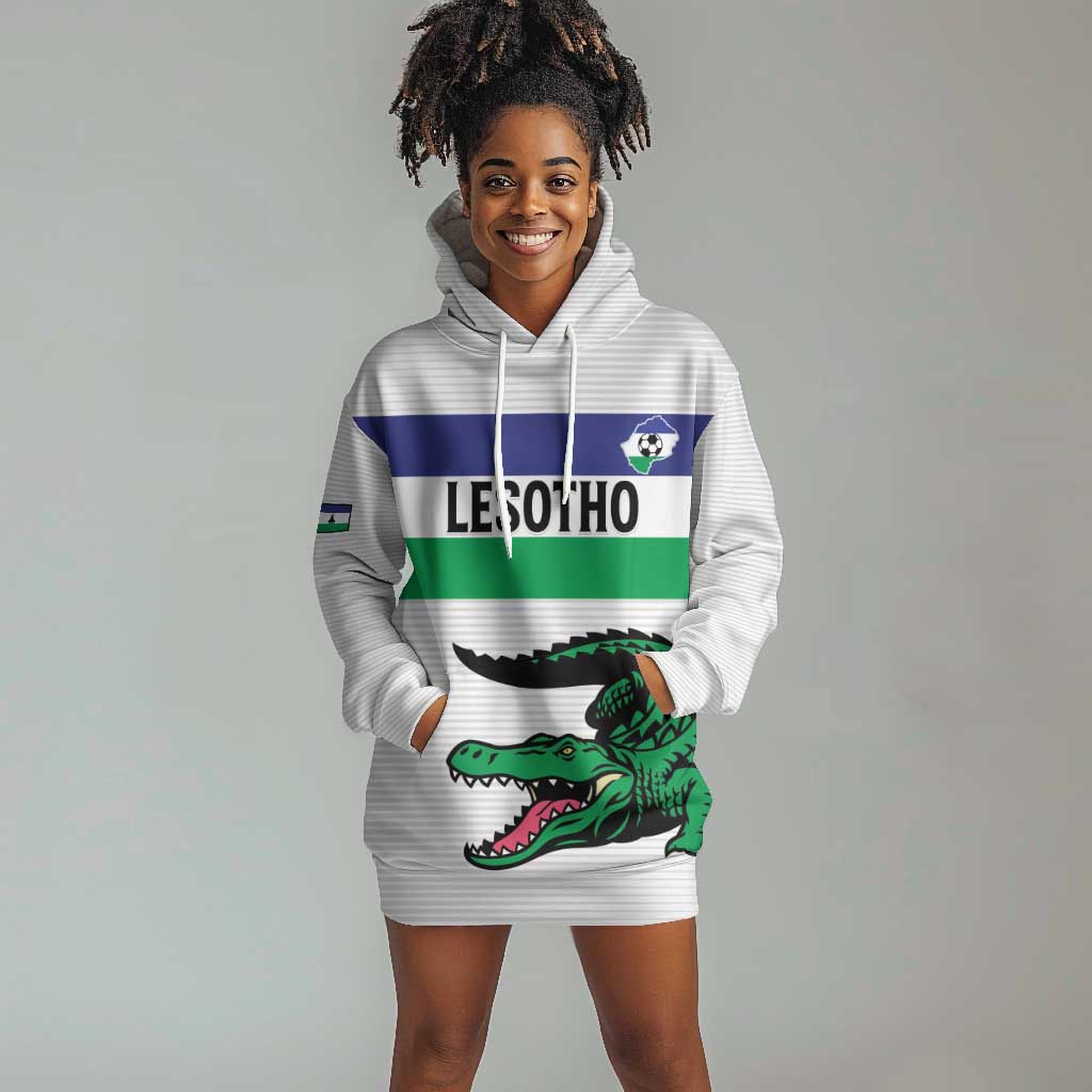 Custom Lesotho Football Hoodie Dress Go Likuena Go LT15