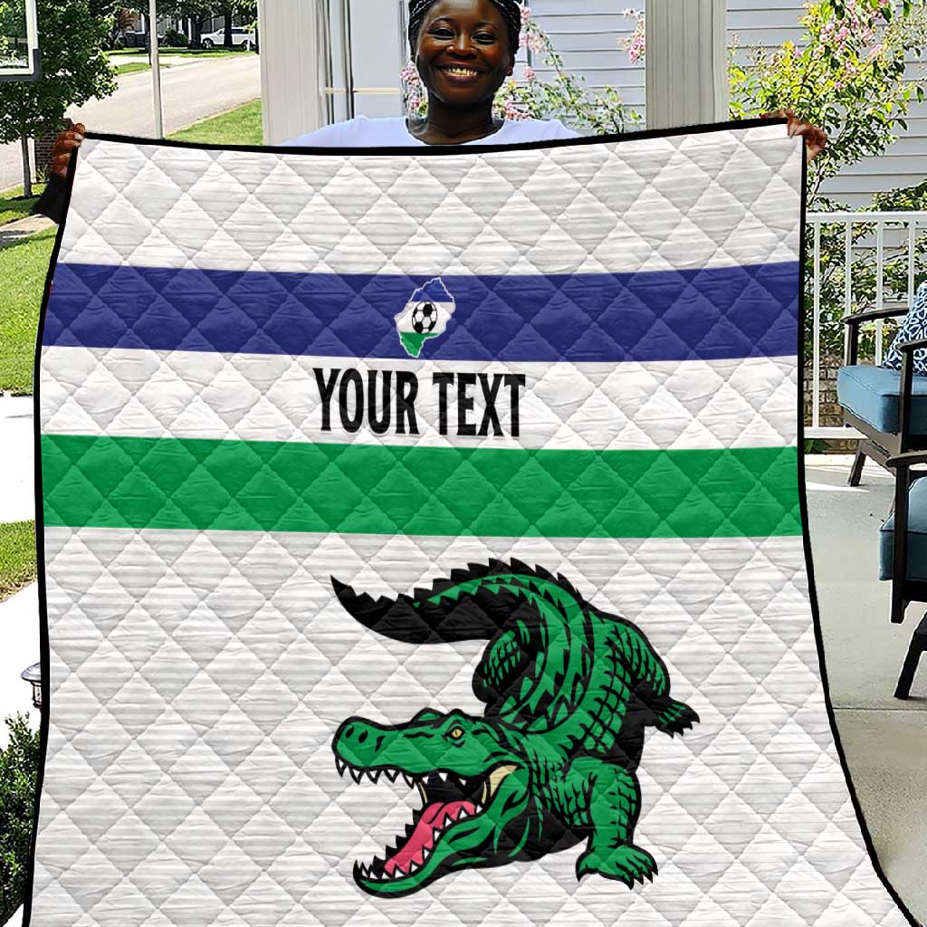 Custom Lesotho Football Quilt Go Likuena Go LT15