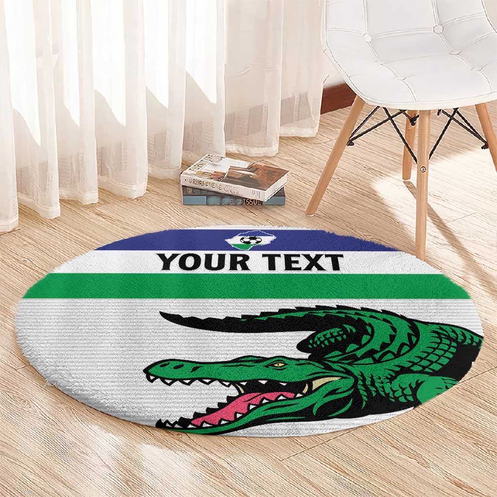 Custom Lesotho Football Round Carpet Go Likuena Go LT15