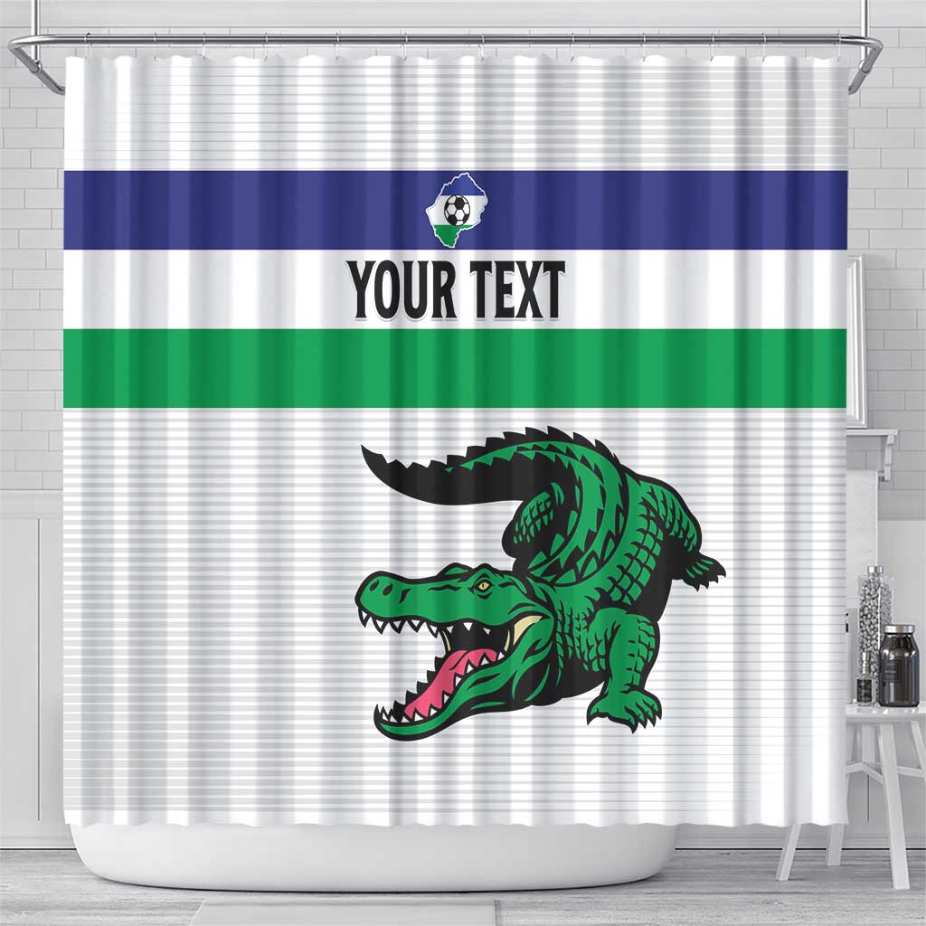 Custom Lesotho Football Shower Curtain Likuena For Victory LT15