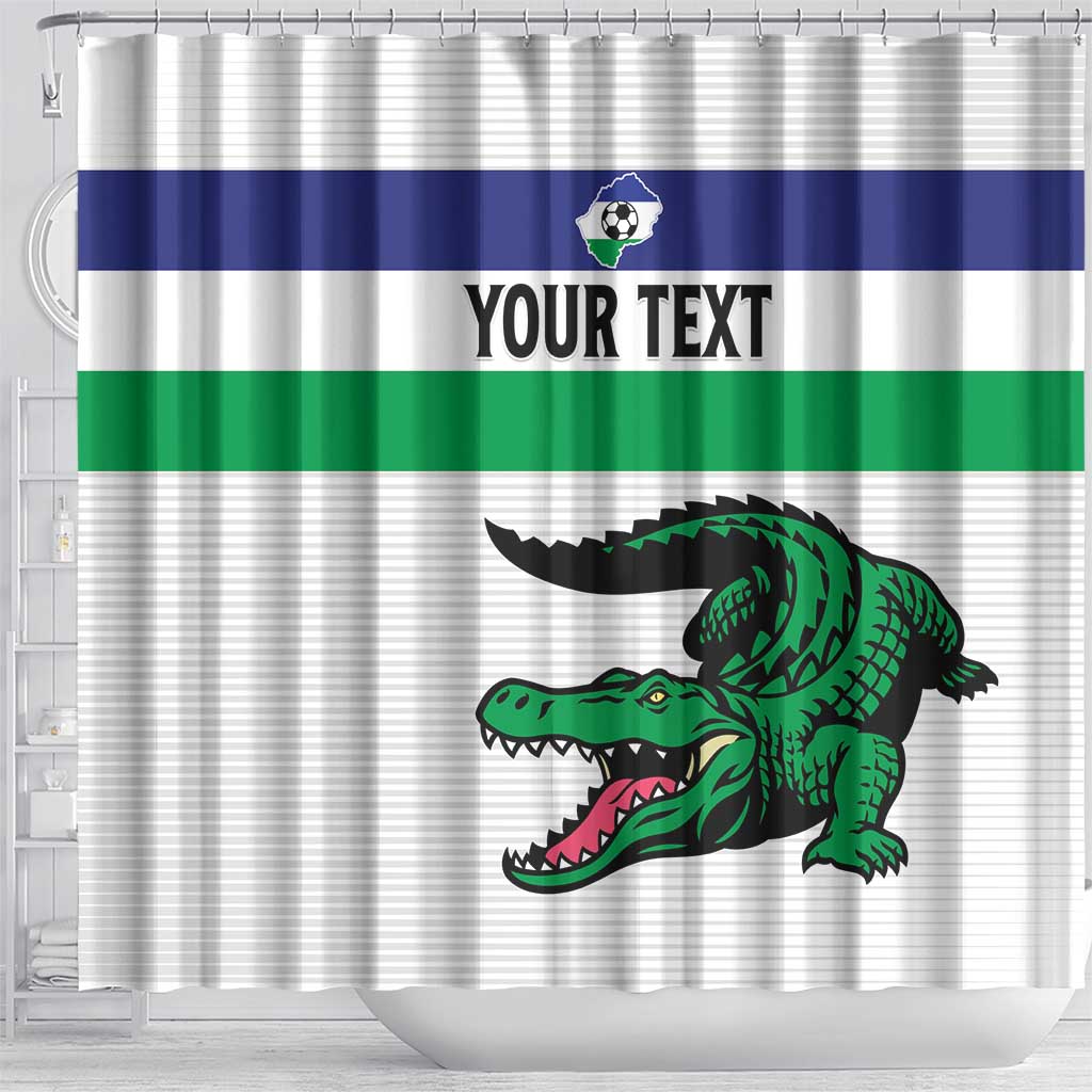 Custom Lesotho Football Shower Curtain Likuena For Victory LT15