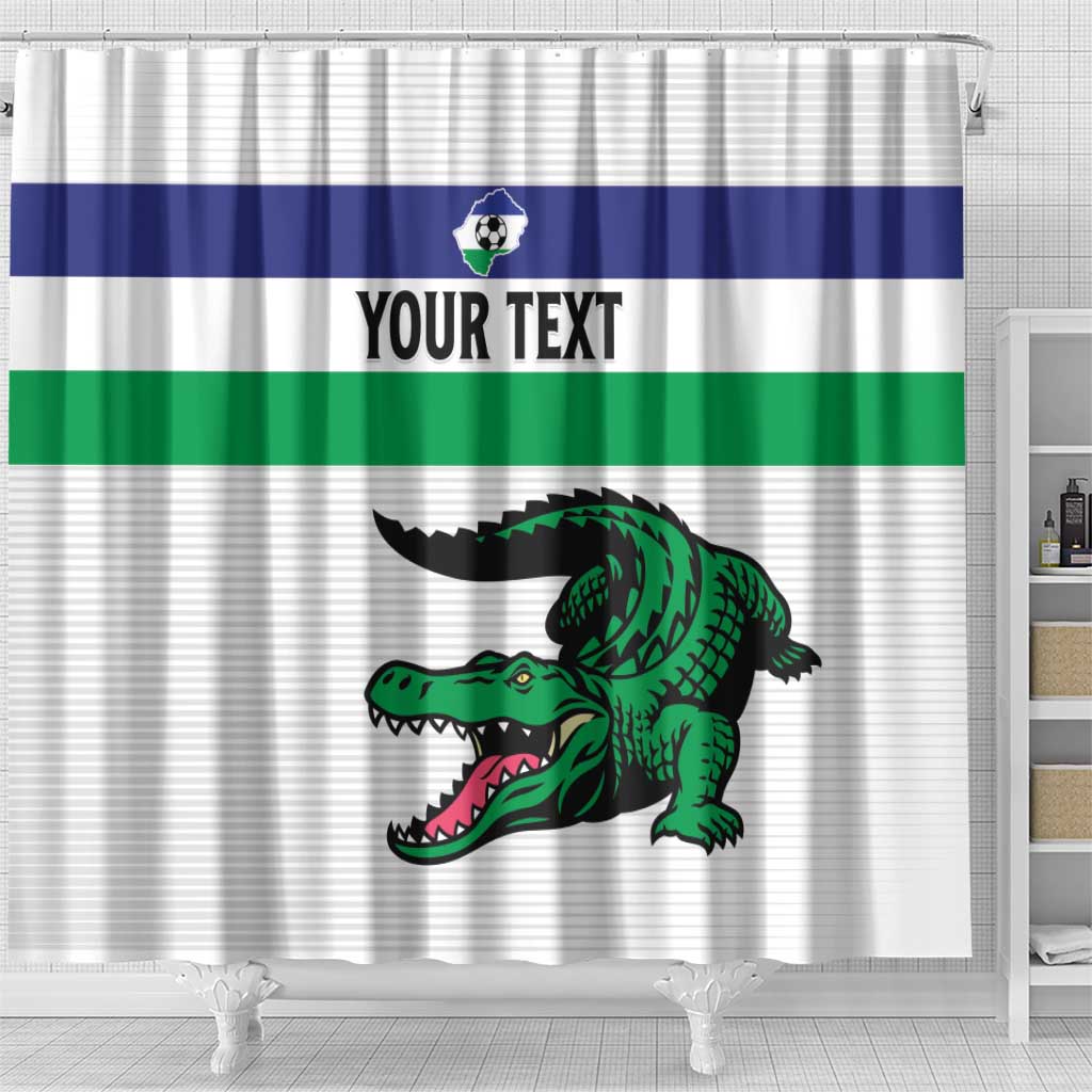 Custom Lesotho Football Shower Curtain Likuena For Victory LT15