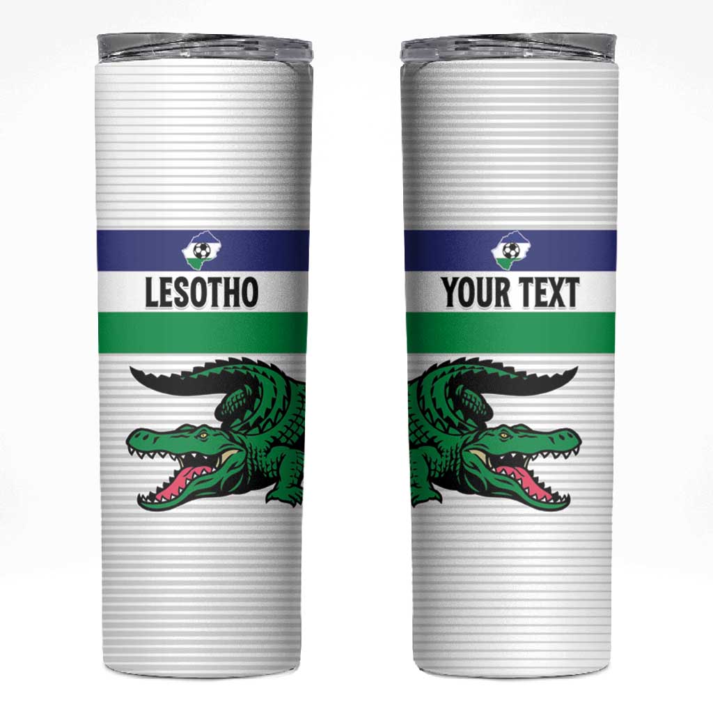 Custom Lesotho Football Skinny Tumbler Go Likuena Go LT15