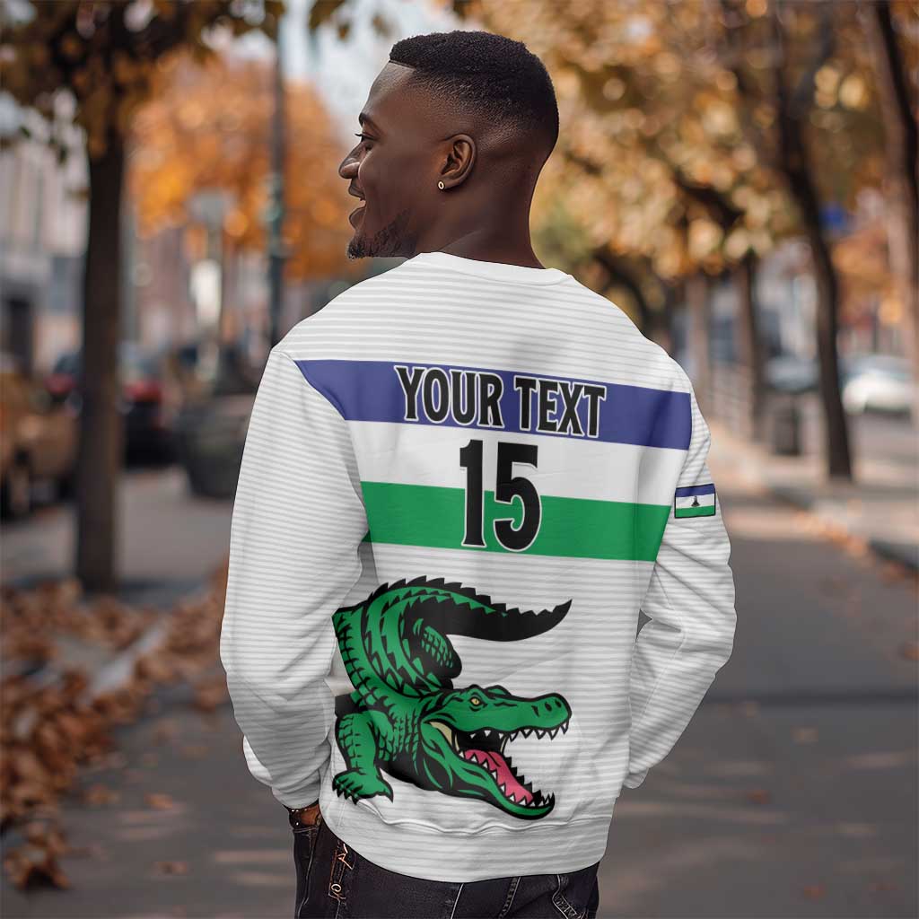 Custom Lesotho Football Sweatshirt Go Likuena Go LT15