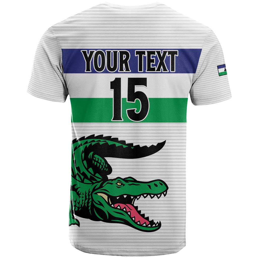 Custom Lesotho Football T shirt Go Likuena Go LT15