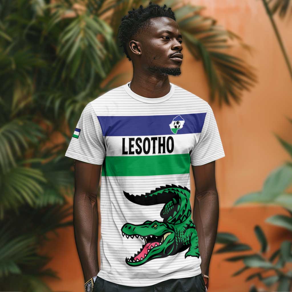 Custom Lesotho Football T shirt Go Likuena Go LT15