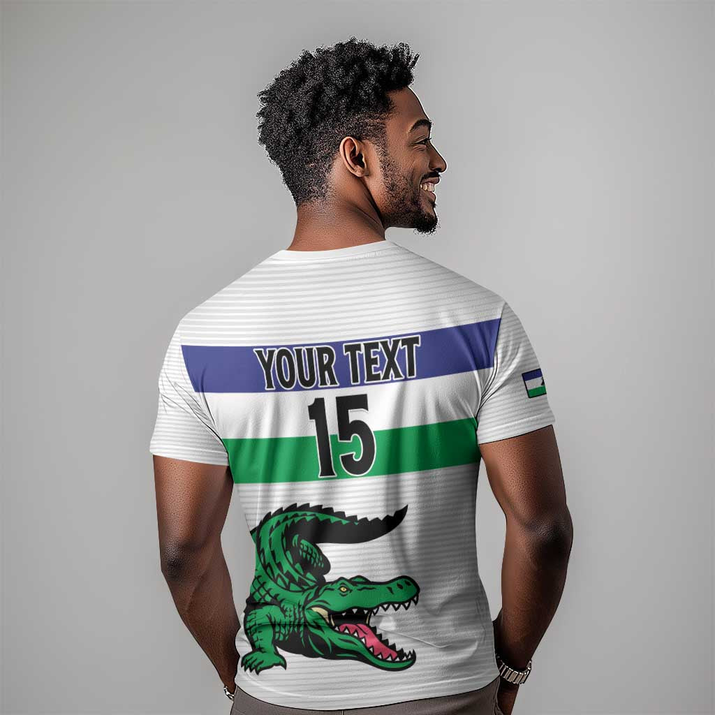 Custom Lesotho Football T shirt Go Likuena Go LT15