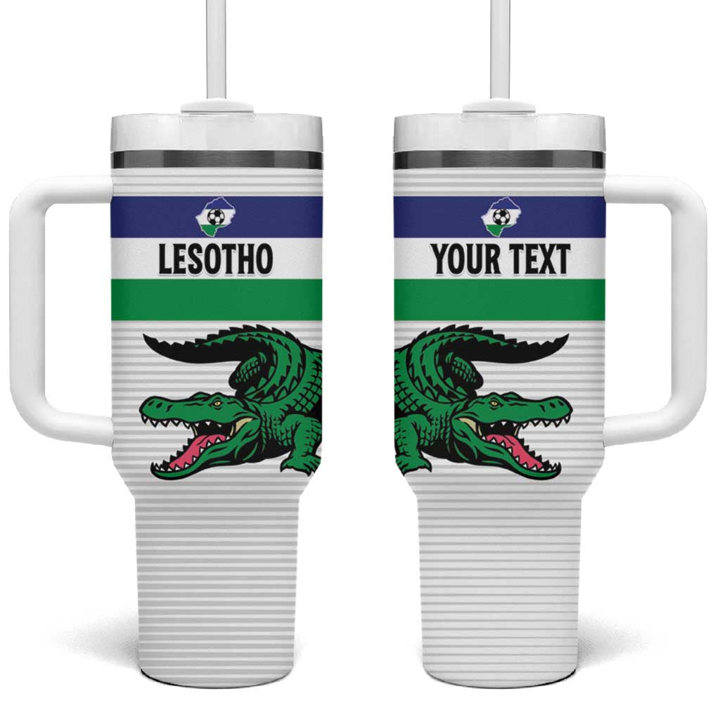 Custom Lesotho Football Tumbler With Handle Go Likuena Go LT15