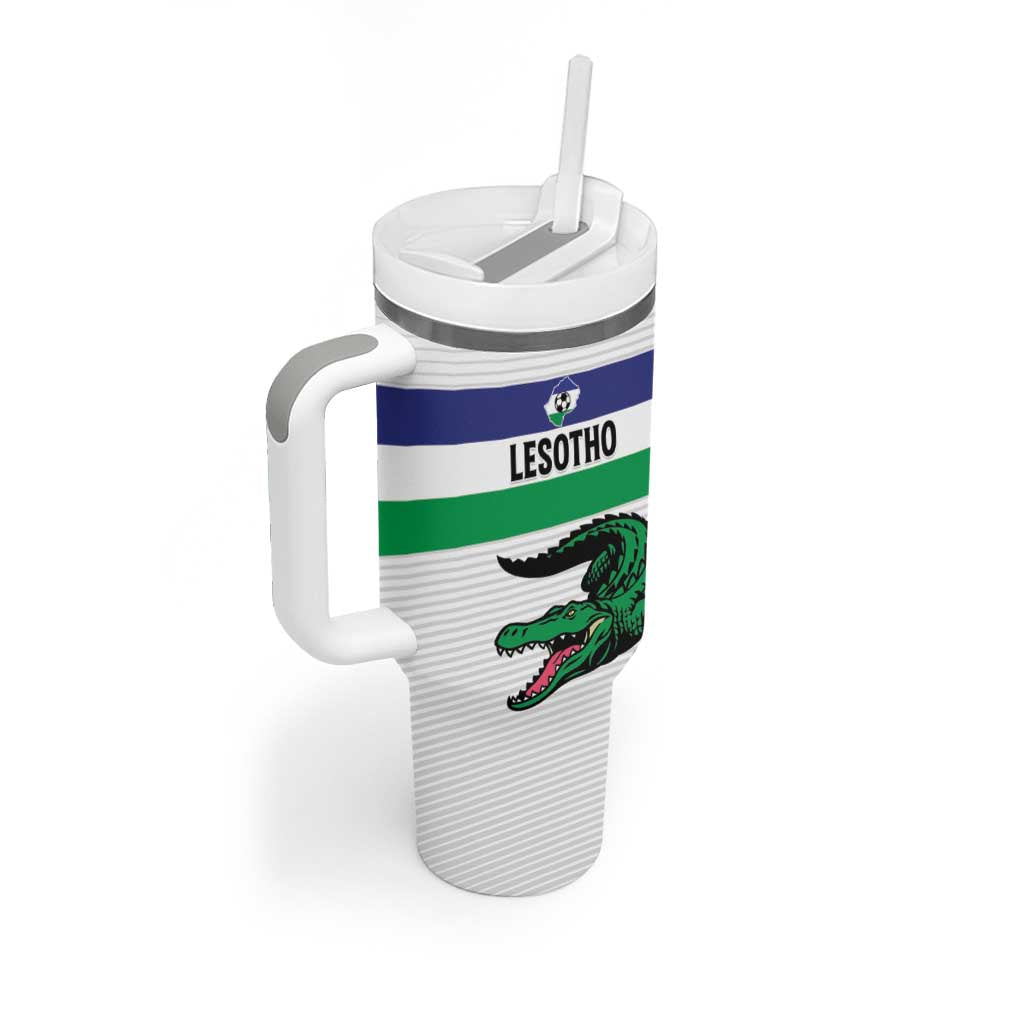 Custom Lesotho Football Tumbler With Handle Go Likuena Go LT15