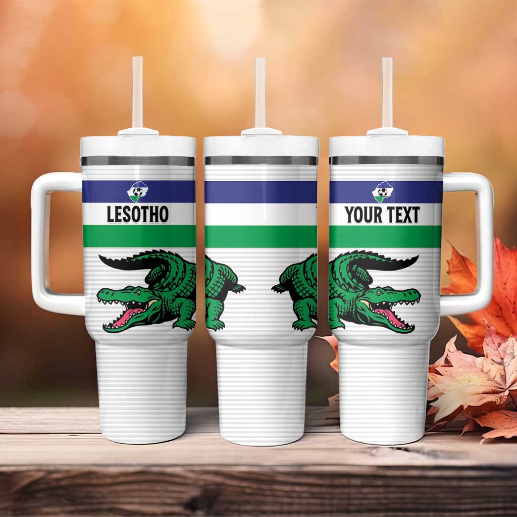 Custom Lesotho Football Tumbler With Handle Go Likuena Go LT15