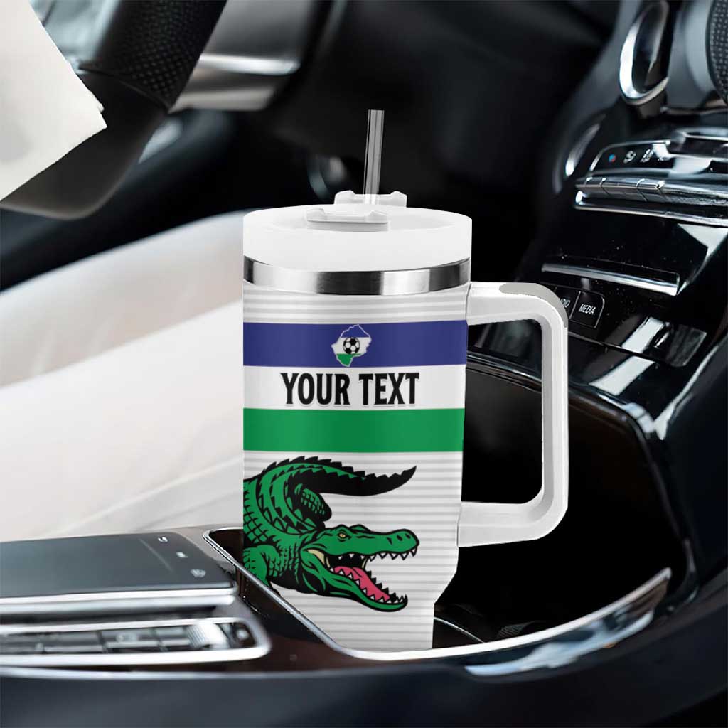 Custom Lesotho Football Tumbler With Handle Go Likuena Go LT15