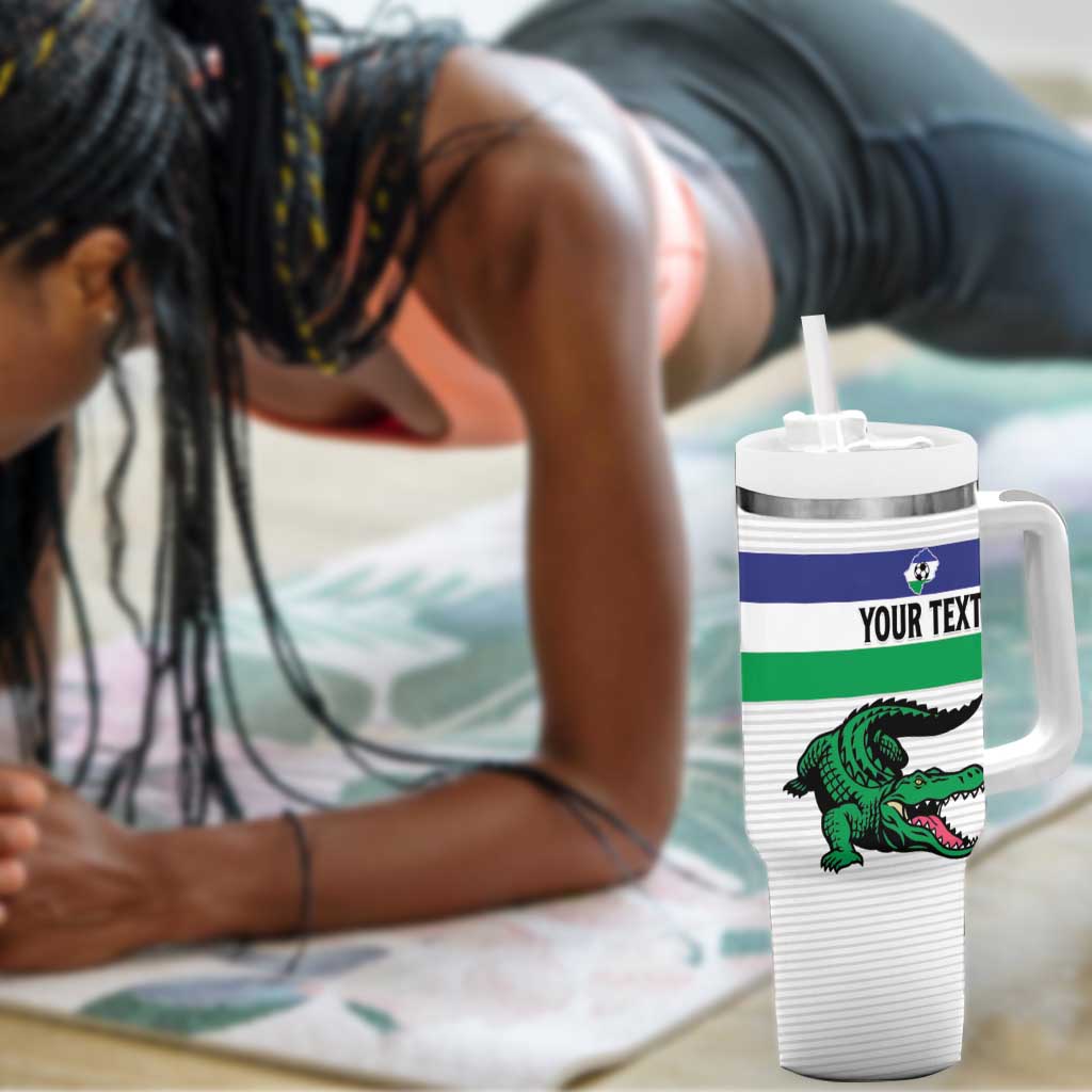 Custom Lesotho Football Tumbler With Handle Go Likuena Go LT15