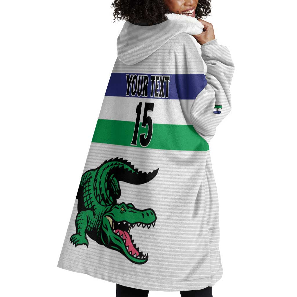 Custom Lesotho Football Wearable Blanket Hoodie Go Likuena Go LT15