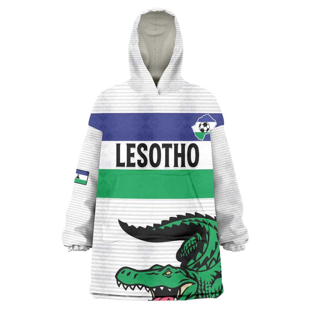 Custom Lesotho Football Wearable Blanket Hoodie Go Likuena Go LT15