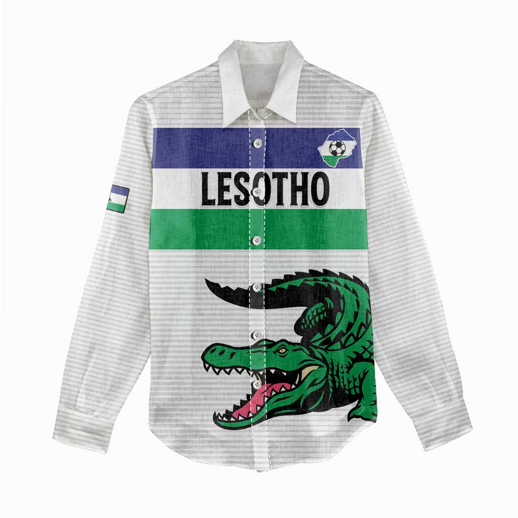 Custom Lesotho Football Women Casual Shirt Go Likuena Go LT15