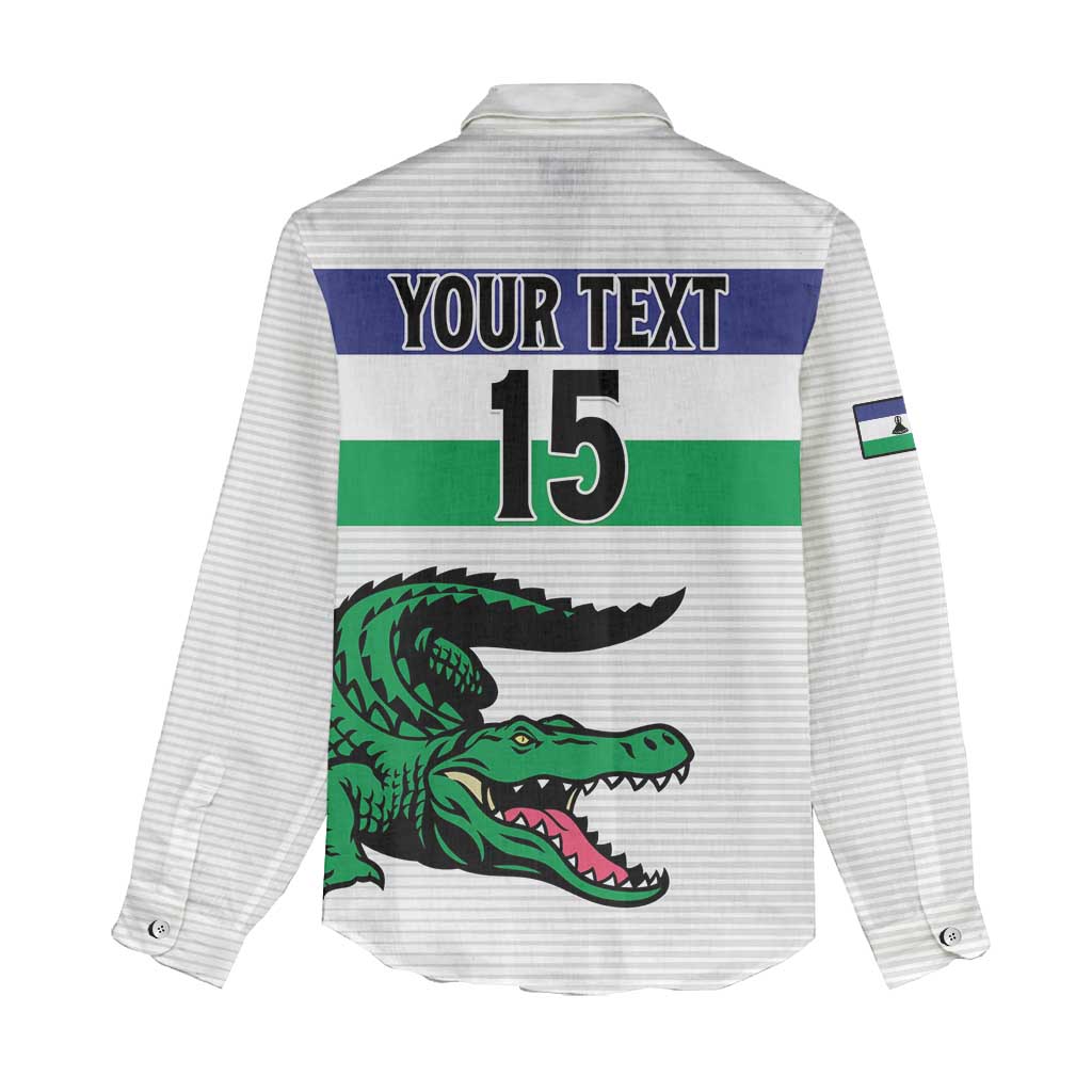 Custom Lesotho Football Women Casual Shirt Go Likuena Go LT15